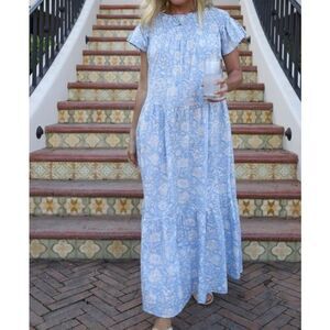 Marea The Louise Dress Boho Flowy Maxi Dress Women’s Small